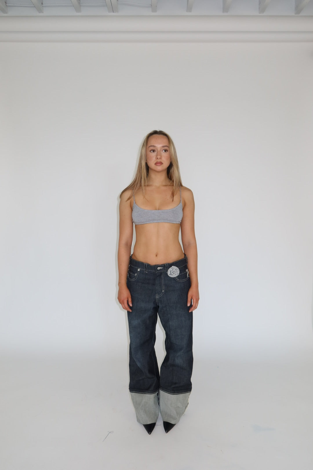 Cuffed Snap Jeans